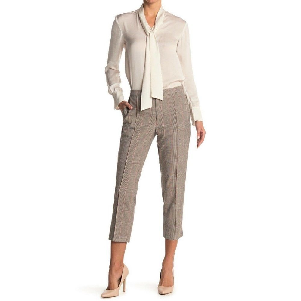 NEW Brochu Walker Gwinn Crop Pants Petra Plaid XS
